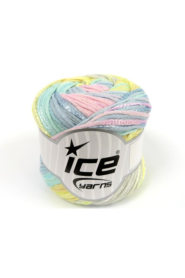 Lot of 4 X 100Gr Skeins Ice Yarns Summertime Color (80% Cotton 20% Viscose) Yarn Pastel Colors