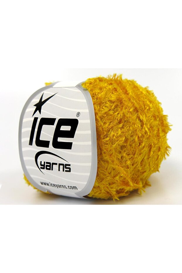 6X50Gr. Viscose Fur Viscose Yellow Soft, Bearded, Very Fine, Viscose, Summer Yarns