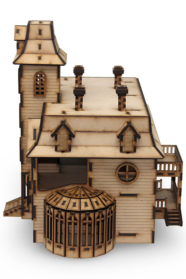 Addams House 266 Parça Ahşap Maket – Gotik Tarzda Büyük Ahşap Ev Modeli - 3D Puzzle - 6