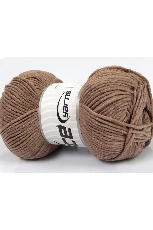 Lot of 4 X 100Gr Skeins Ice Yarns Lorena Worsted (55% Cotton) Yarn Camel