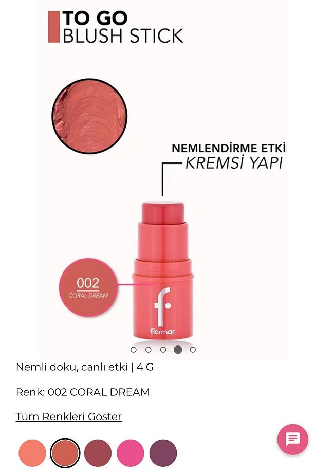 To Go Işıltılı & Doğal Bitişli Yoğunluğu Ayarlanabilir Kremsi Stick Allık - 1