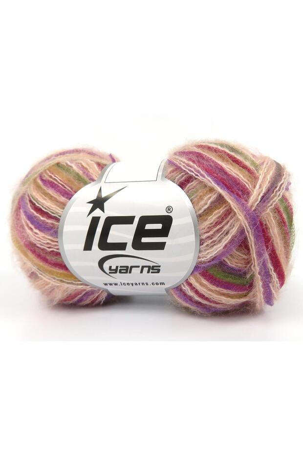 8X50Gr. Toucan Yarn, Acrylic Purple, Burgundy, Green Tones, Pink Tones Winter, Wool, Tie-Dye Pattern, Acrylic