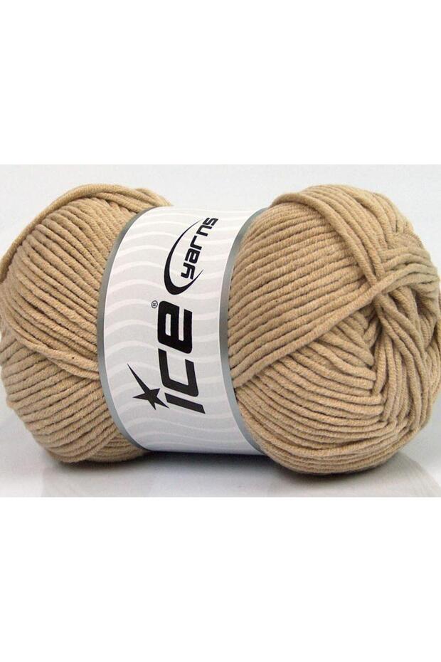 Lot of 4 X 100Gr Skeins Ice Yarns Lorena Worsted (55% Cotton) Yarn Beige