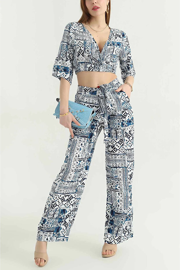 Ethnic Patterned Double Suit - 2