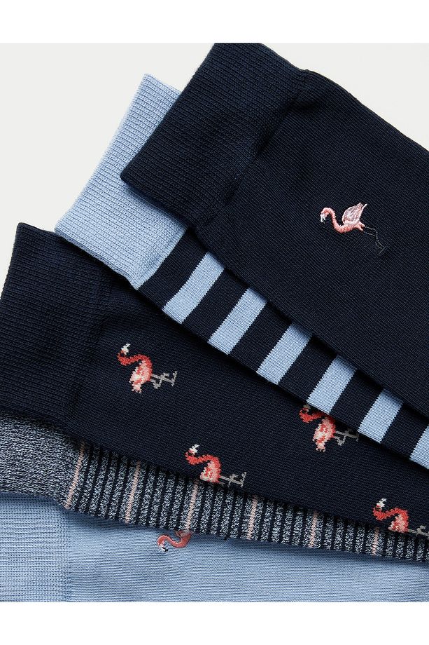 5'li Cool & Fresh™ Flamingo Desenli Çorap Seti - 2