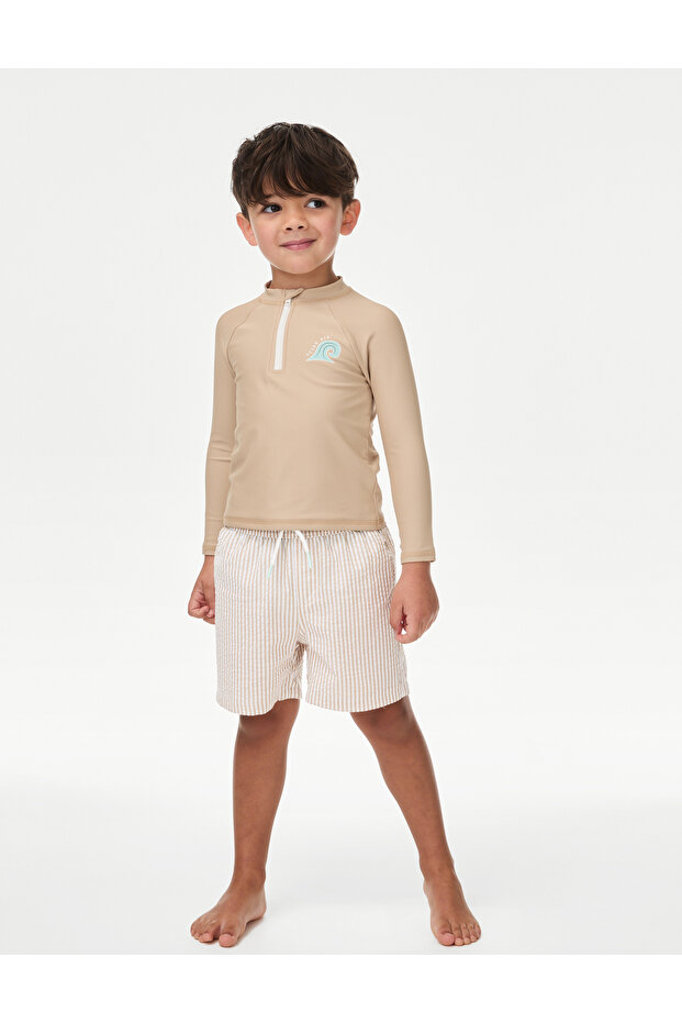 Çizgili Deniz Şortu (2-8 Yaş) - 1
