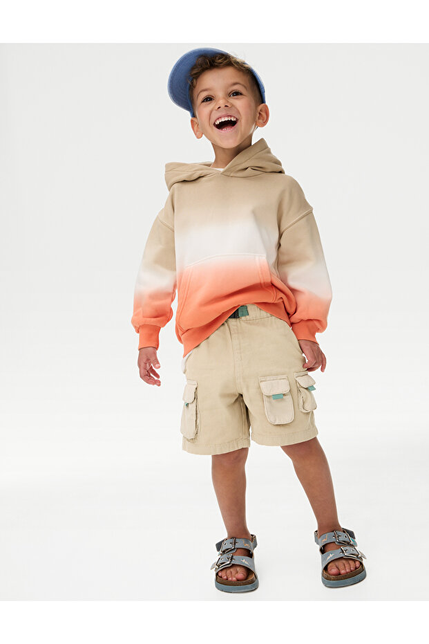 Saf Pamuklu Kargo Şort​ (​2–8 Yaş) - 1