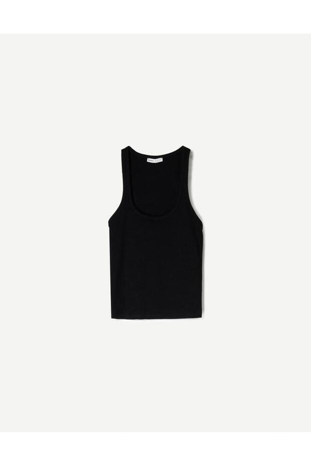 Kadın Fitilli Kalın Askılı Basic Atlet - 4