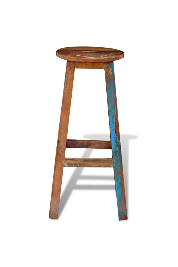 Bar Stool Solid Reclaimed Wood - 6