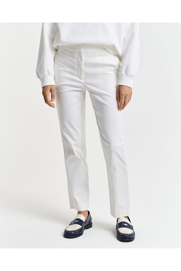 Slim Fit Cigarette Slacks - 2