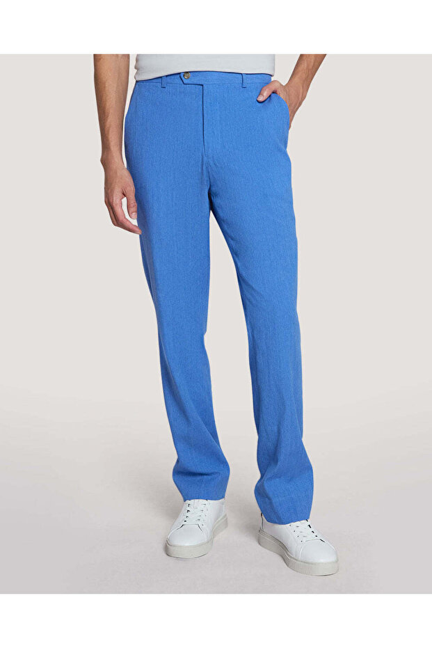 Slim Fit Cotton Linen Suit Pants