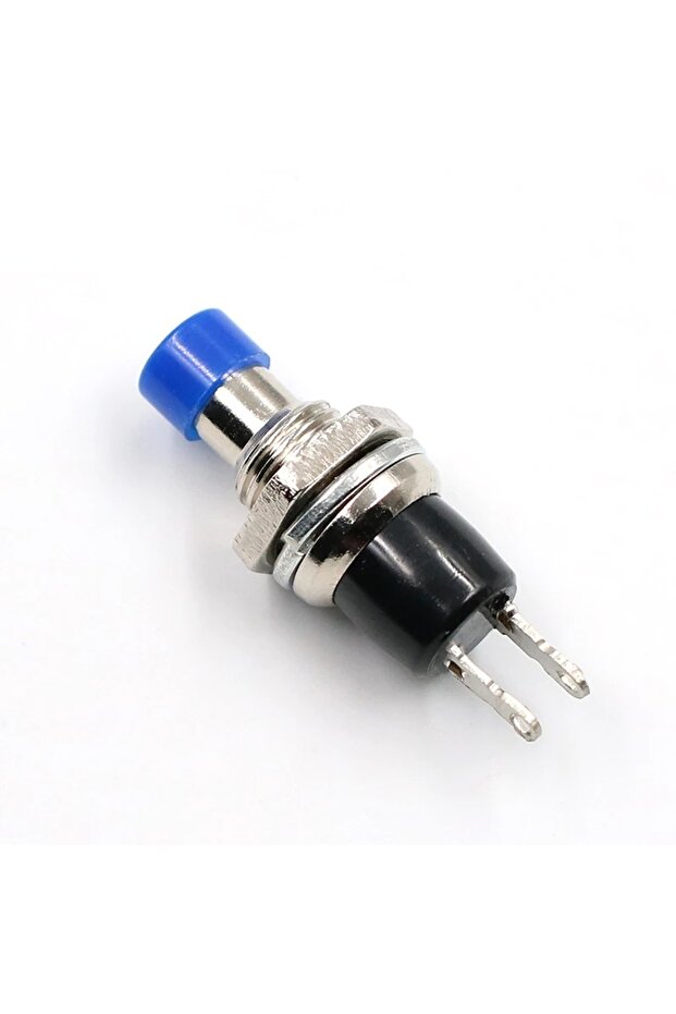 Non-latching push button, 7mm, 2 pins, Blue - 1