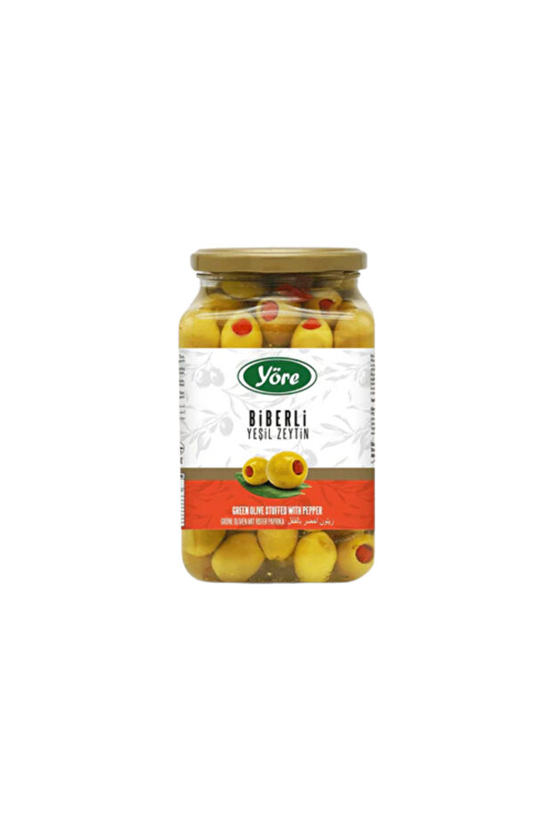 Green Olives Stuffed with Pepper - Biberli Yeşil Zeytin