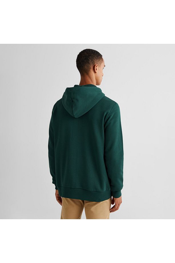 Erkek Yeşil Regular Fit Kapüşonlu Logolu Sweatshirt - 2