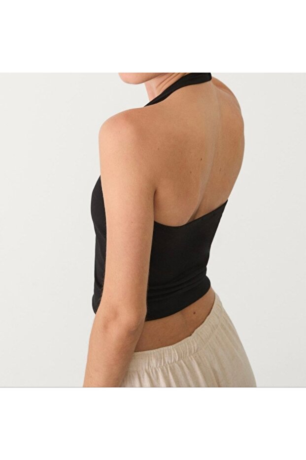 Halter yaka crop - 2