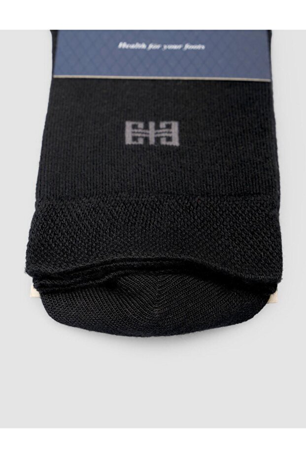 Bambu Soket Siyah Erkek Orta Konç Çorap - 2