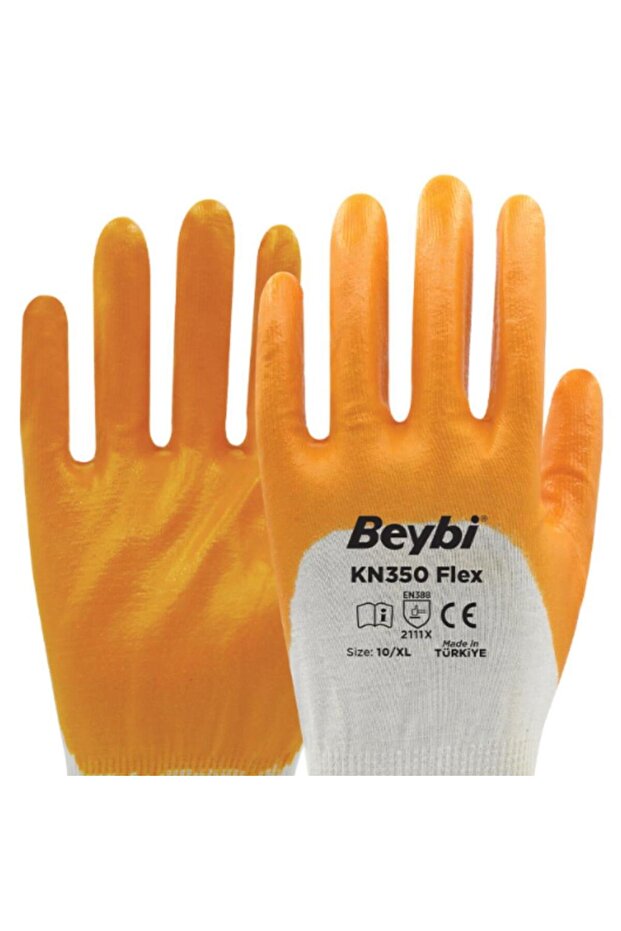 Beybi Kn350 Nitrile Coated Knitted Gloves No:10