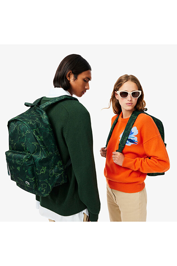 Unisex Koyu Yeşil Sırt Çantası - 7