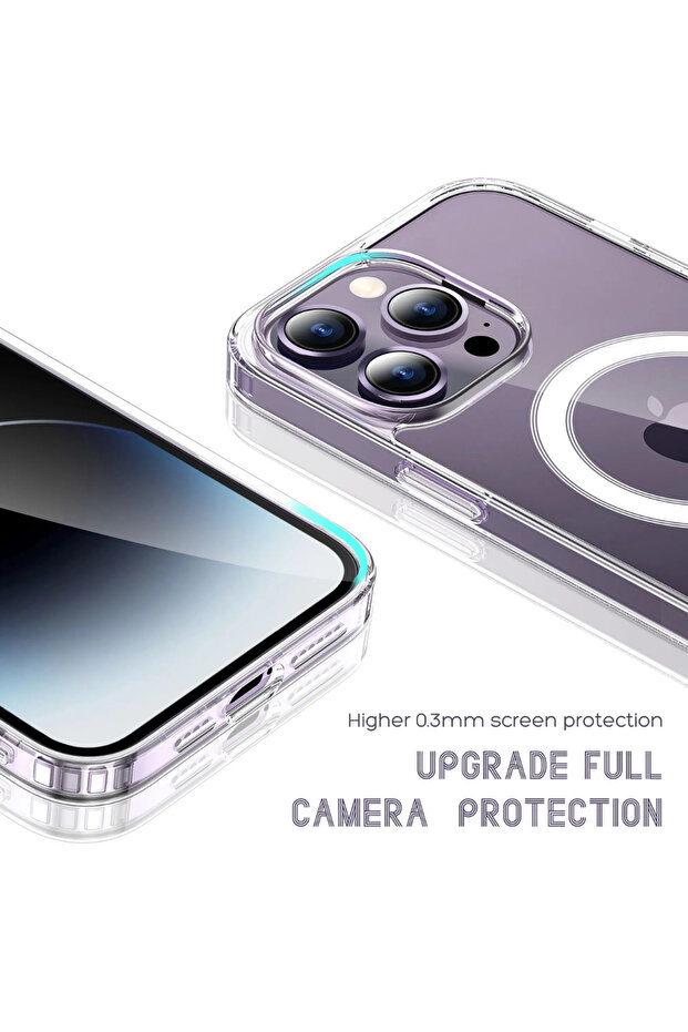 Protective Transparent Case with Wireless Charging for iPhone 15 Pro - 3
