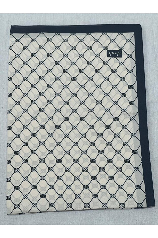 Retro Pattern Poly Cream Shawl - 1