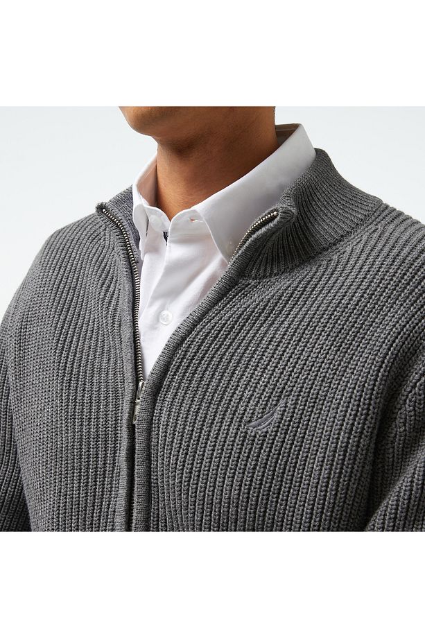 Erkek Gri Regular Fit Hırka - 6