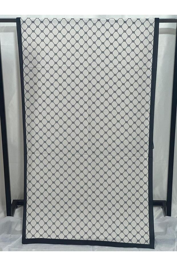 Retro Pattern Poly Cream Shawl - 5