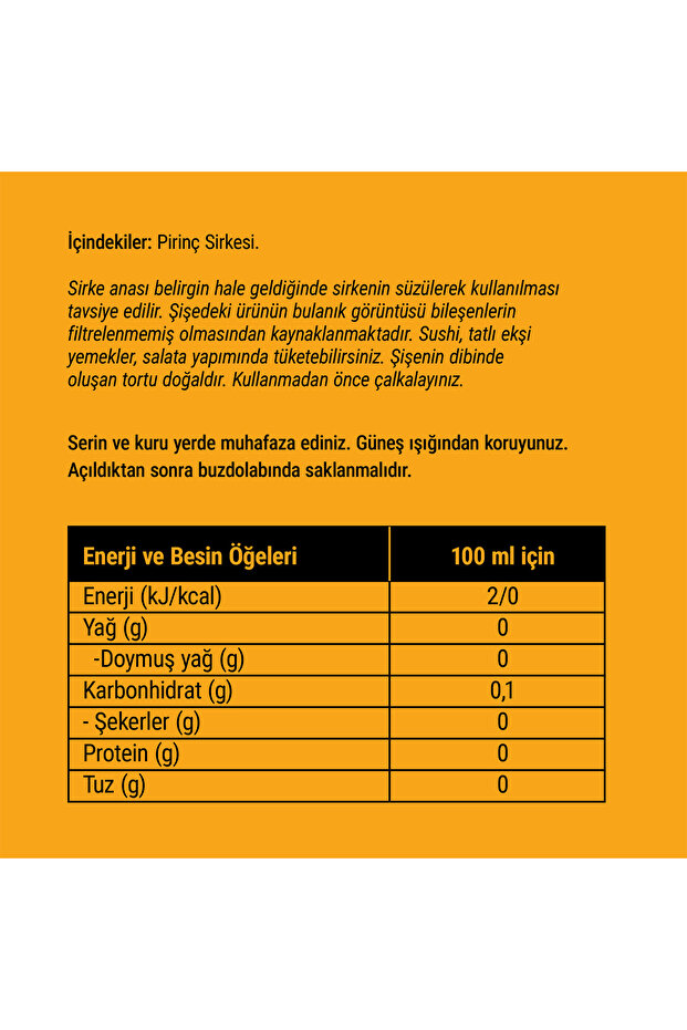 Pirinç Sirkesi 250 ml - 3