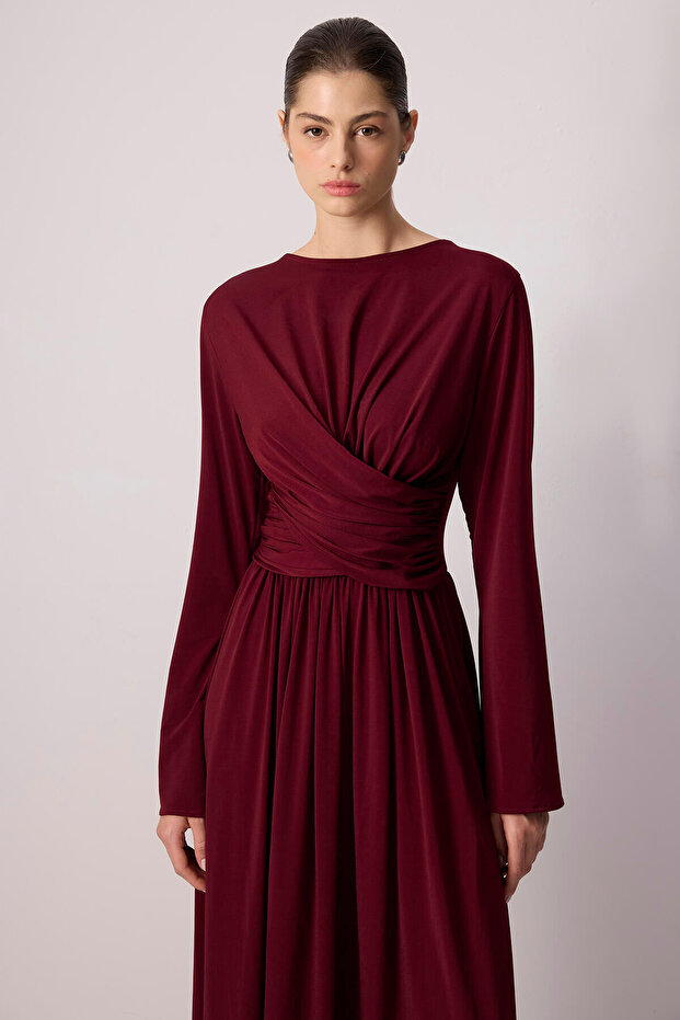 DRAPELİ ELBİSE - 2