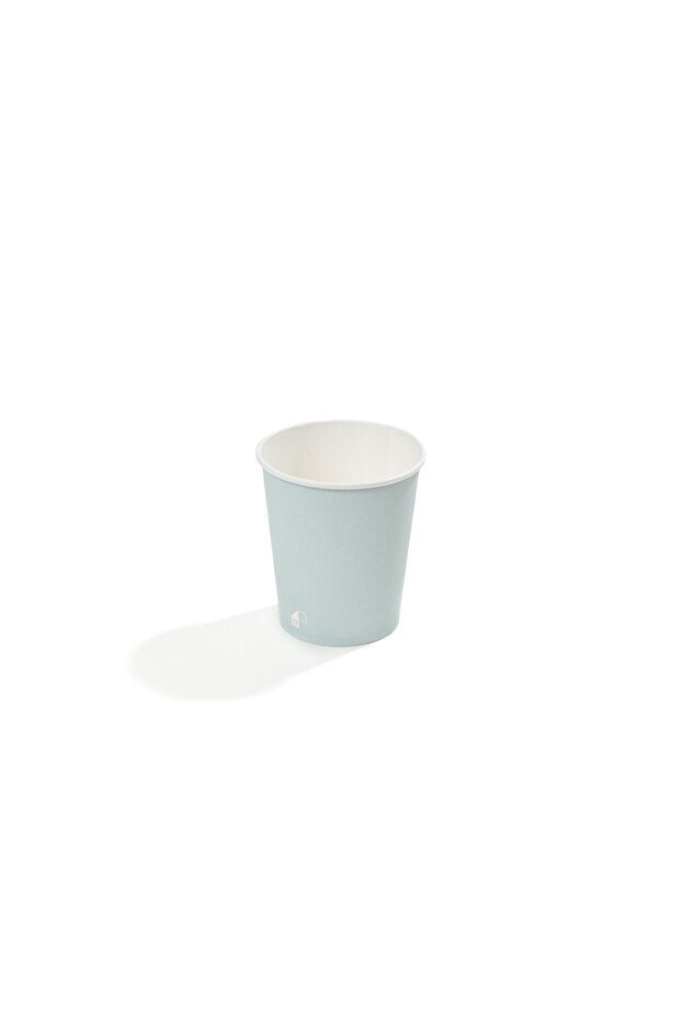 8 oz Single Wall Baskılı Karton Bardak (Açık Mavi) 50 Adet - 2