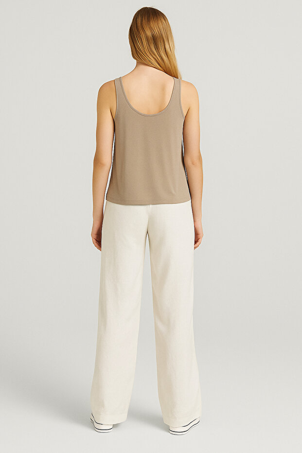 A Kesim Kalın Askılı Basic Pamuklu Atlet Tişört - 6