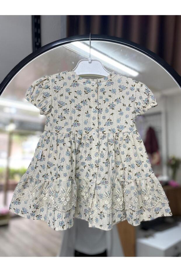 MİNİCİX ÇİÇEKLİ BEBE ELBİSE - 1