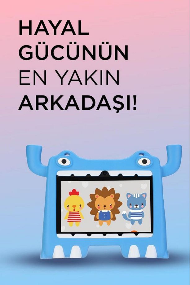 T16 Mavi 4GB +128 GB Tablet Android 13 Çocuk Tableti Kılıf Hediyeli - 3