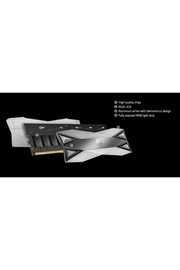 ذاكرة كمبيوتر مكتبي DDR4 D60G سعة 16 جيجابايت 2x8 مع إضاءة RGB 3600 ميجاهرتز PC4-28800 CL18-22-22 - 7