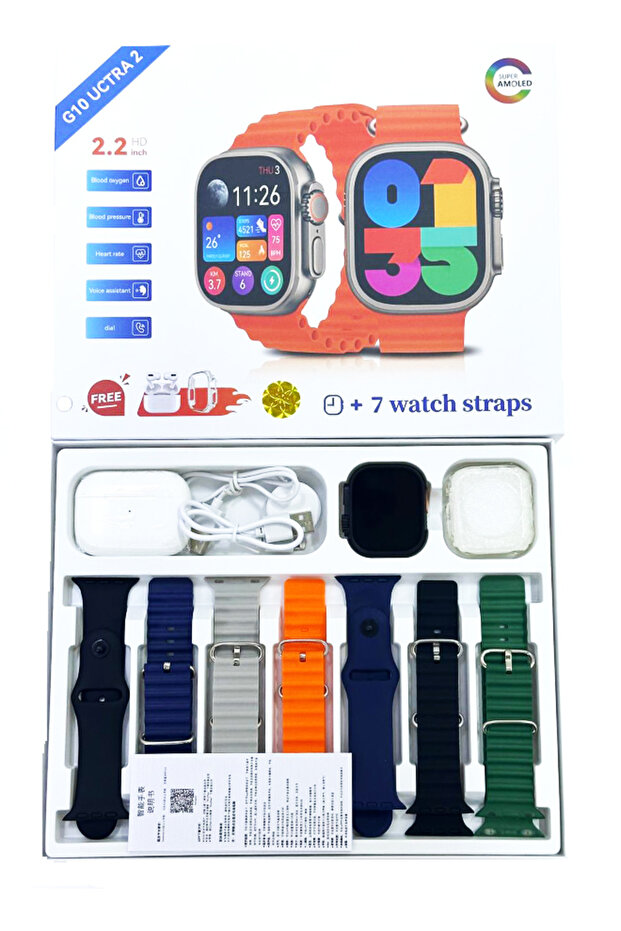 7 in 1 Bluetooth Full Touch Call multifunction Smart watch With Health Fitness Tracker - 1