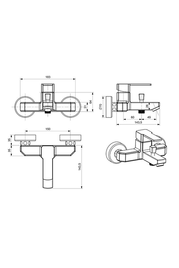 Robin Black Bathroom Faucet - 2