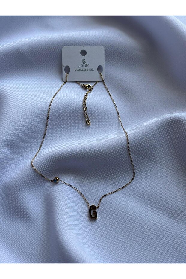 Letter Detailed Chain Necklace