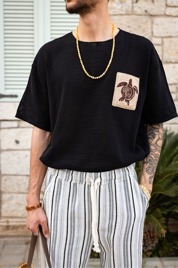 Michelangelo Siyah Tshirt - 5