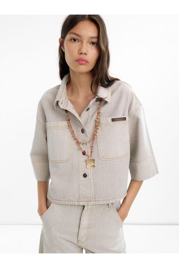 Cepli Denim Gömlek - 1