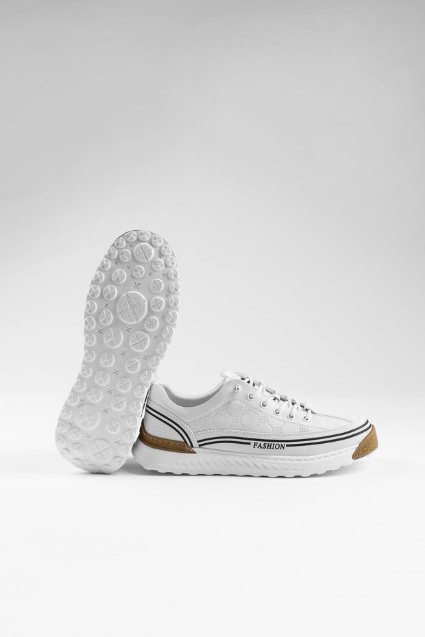 TRAF AİR TABAN DERİ ERKEK SNEAKER AYAKKABI - 1