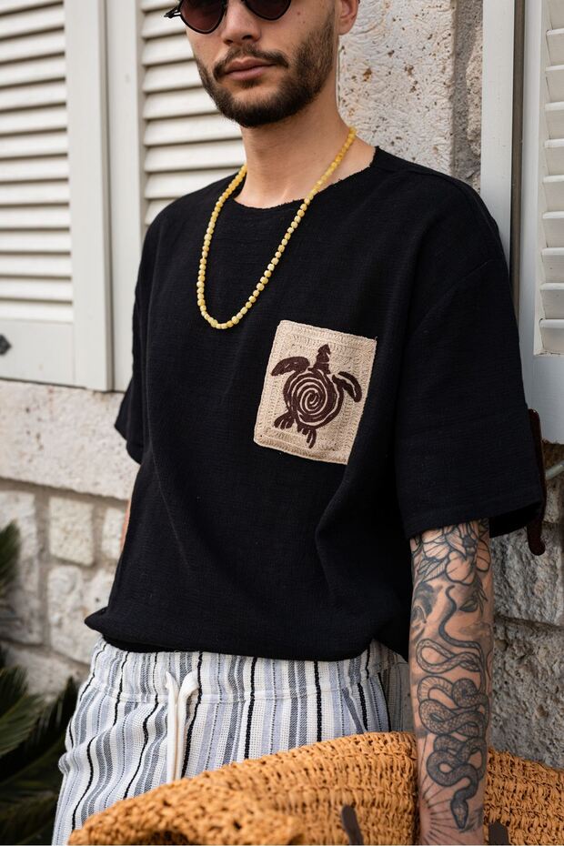 Michelangelo Siyah Tshirt - 6