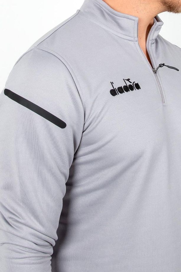 Diadora Alto 25 Antrenman Eşofmanı Tek Üst Gri - 6
