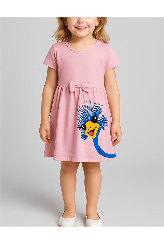 Cotton Printed Combed Cotton Girl's Dress