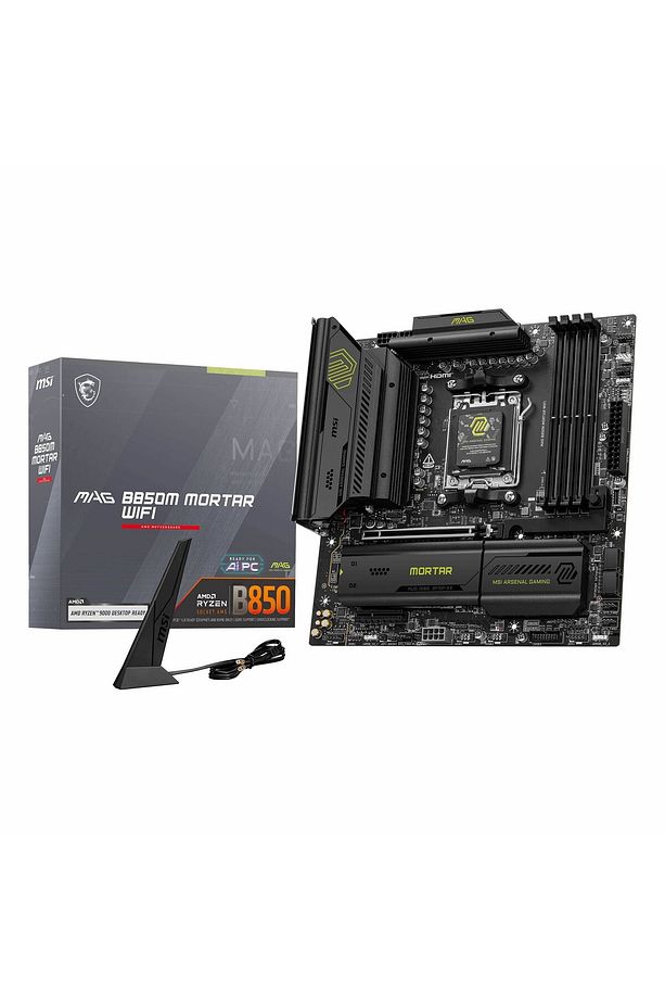 MAG B850M Mortar WiFi DDR5 (8200MHz)OC M.2 HDMI/USB-C PCIe 5.0 AM5 mATX Anakart - 1