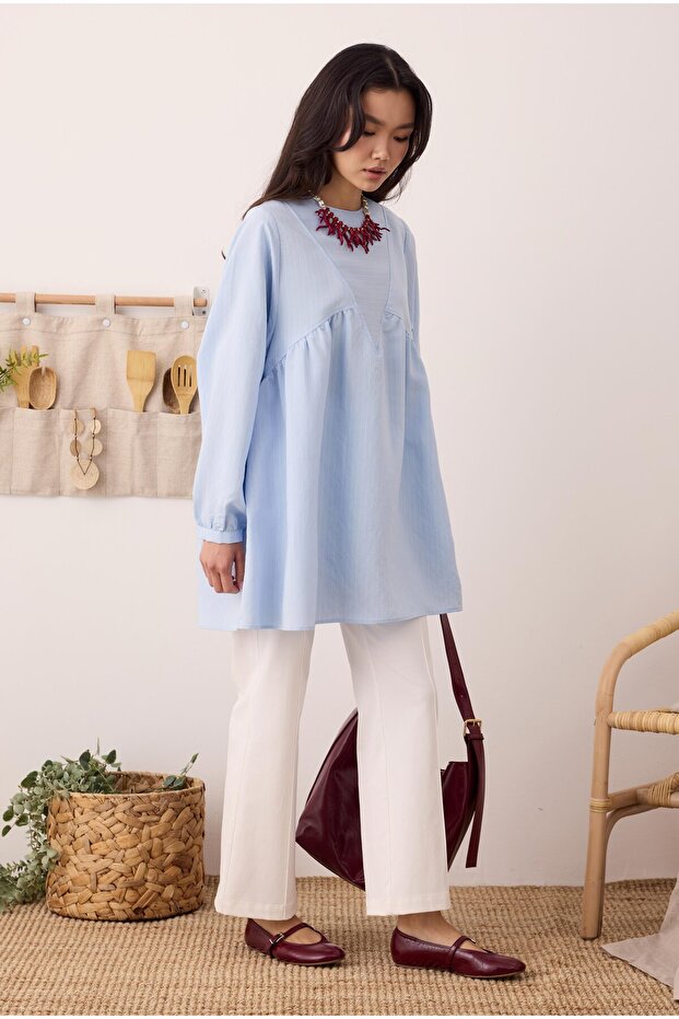 V Panama Tunik Açık Mavi - 6