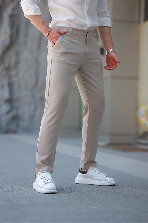 Bej Basic Erkek Pantolon E6576 - 8