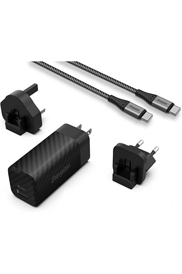 65 W Fast Charger With UK/EU/US Adapter