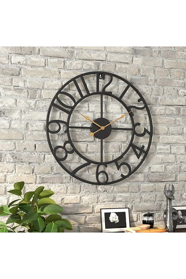 ÖZEL AHŞAP KUTUSUNDA MODERN IŞIKLI DUVAR SAATİ SİYAH 50 CM ÖLÇÜSÜNDE - 2