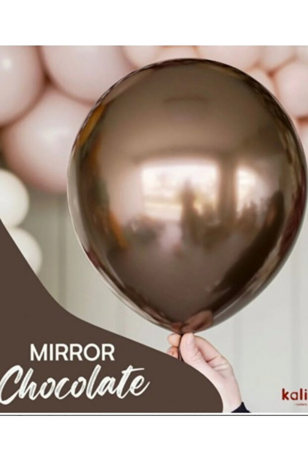 Kalisan Brown Chrome Balloon 12 Inch 10 Pcs