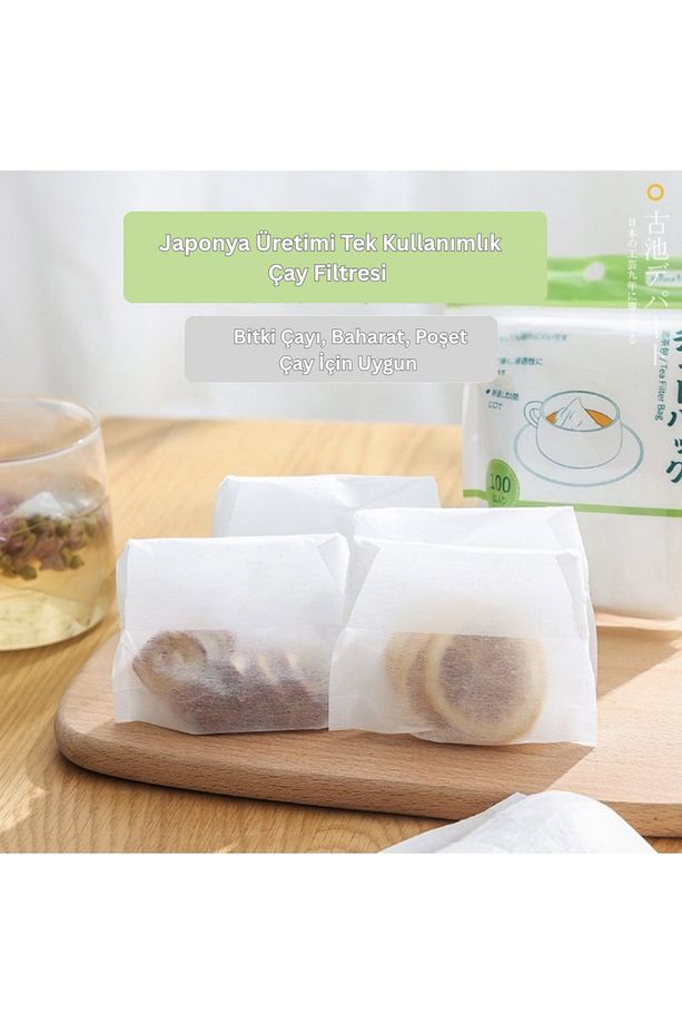 Japon Çay Filtresi Poşeti – 92 Adet (x2), Tek Kullanımlık. Bitki Çayı, Baharat, Poşet Çay İçin Uygun - 2