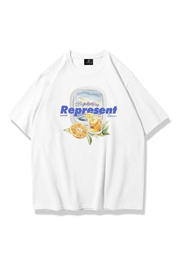Дамска тениска Represent, бяла - 1